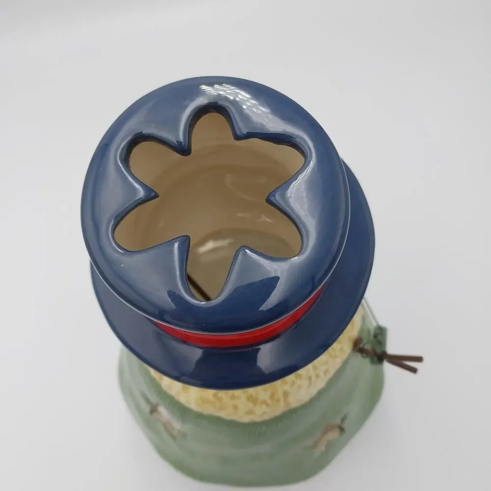 SNOWMAN BLUE HAT AND GREEN COAT NOVELTY TEALITE HOLDER‎ Country Stars